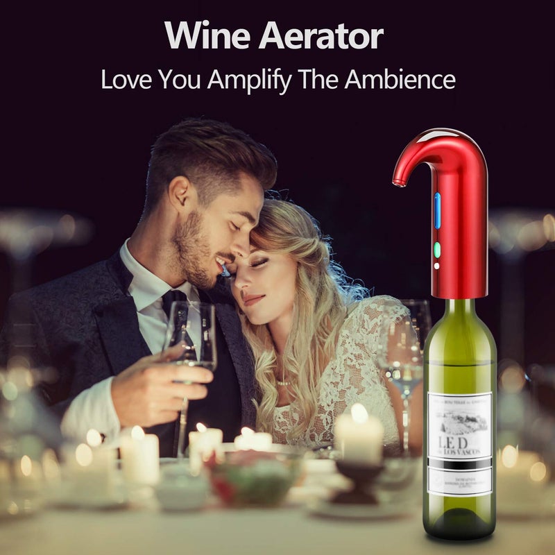 JIFAR Electric Wine Aerator Gifts Touch Portable Red - White Wine Accessories Aeration For Wine and Spirit Beginner and Enthusiast -Spout Pourer - Wine - Image 3